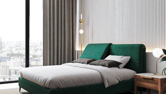 Кровать мягкая двуспальная Woodsoft Catania / Катания 0