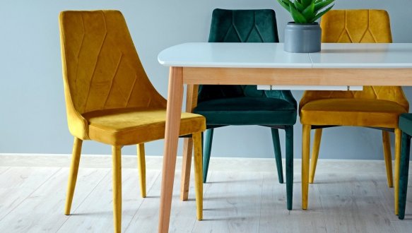 Стіл Exen II / Ексен II Інтарсіо Білий Розкладний 120/160 см 2