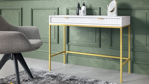 Модульна гостиная Белый/Золотые ножки Nova 7