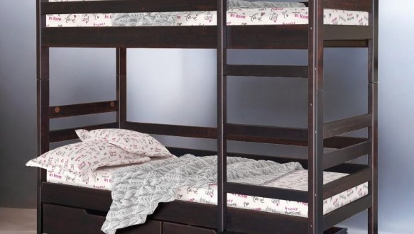 Кровать двухьярусная сосновая Тони 1