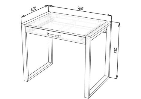 Стіл LOFT 1Ш Дуб Сонома / Чорний мат MebliRoMax 5