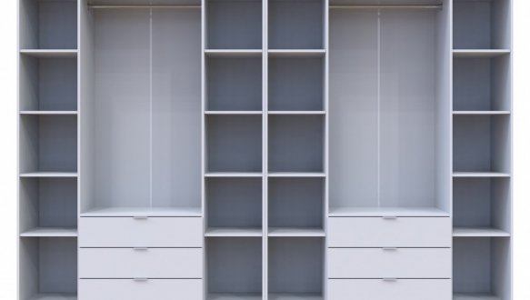 Шкаф Дорос Гелар белый 8 дверной 310 см 2