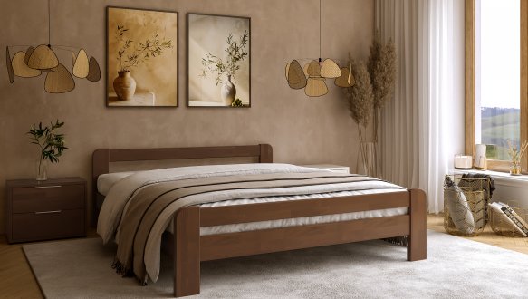 Ліжко дерев'яне DrevKO Лайт Масив Бук