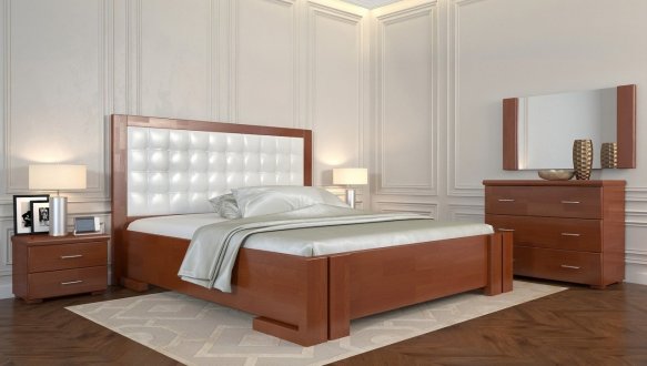 Кровать деревянная ArborDrev Амбер Сосна / Бук 2