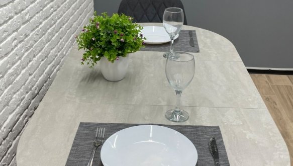 Стіл круглий розкладний MebliRoMax Ronni slide / Ронні Слайд 110 см 4