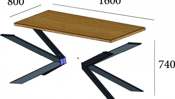 Стіл Ікс розбірний 2