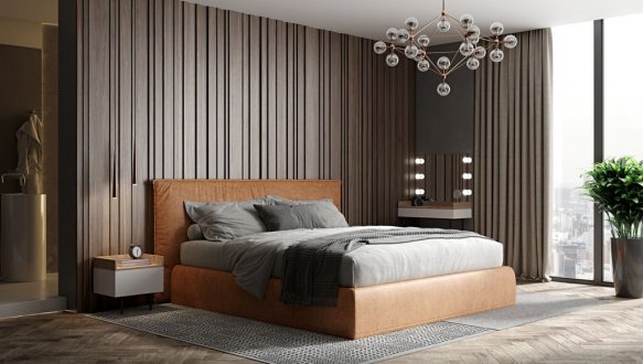 Кровать двуспальная мягкая Woodsoft Puri / Пури