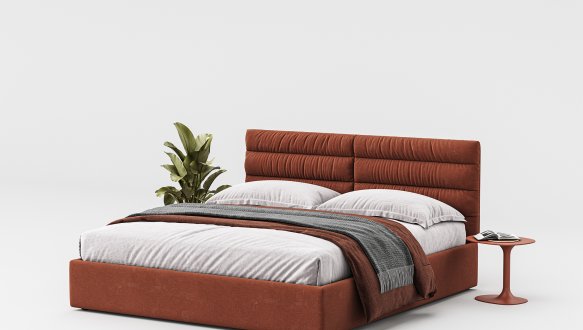 Ліжко м'яке двоспальне Woodsoft Narni II / Нарні II