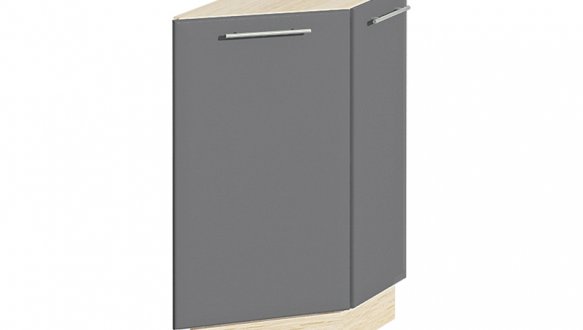 Тумба нижня Н30.82.2Д кут. пряма двер. не гнут. Хай-Тек глянець перламутр