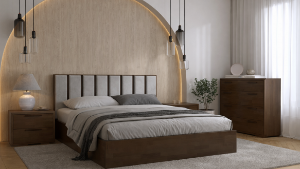 Спальня Verona/Верона DrevKO с комодом 4S и тумбами