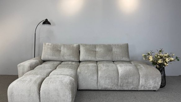 Кутовий диван розкладний крокуюча єврокнижка Елізіум Сапфір 277 см 30