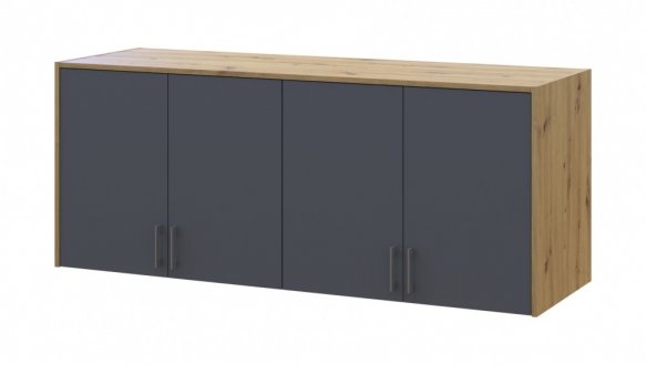 Антресоль висока Дорос Ронді графіт 4-дверна 160 см 4