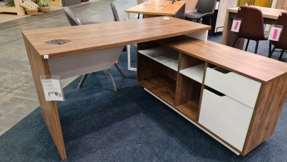 Комп'ютерний стіл Nord Інтарсіо Правий/Лівий Бронзовий 133 см 12