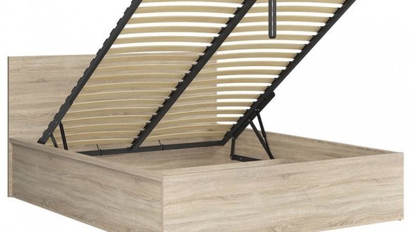 Кровать двуспальная BRW Poland LOZ/160/B Tetrix / Тетрикс с подьемним механизмом и нишей для белья ДСП 6