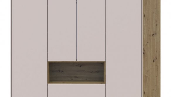 Шкаф для одежды с нишей и пеналом Дорос Дейл кашемир 4 дверный 234 см 2