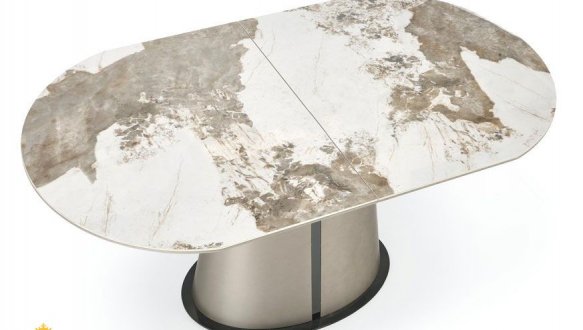 Стол Robinson мрамор/капучино 3