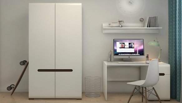 Шафа SZF2D/19/11 BRW Poland Azteca trio 2 дверна білий 105 см 0