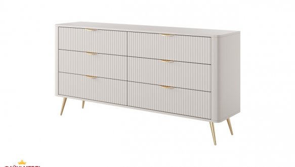 Комод 6S/163 Беж/Золоті ніжки Lante 3