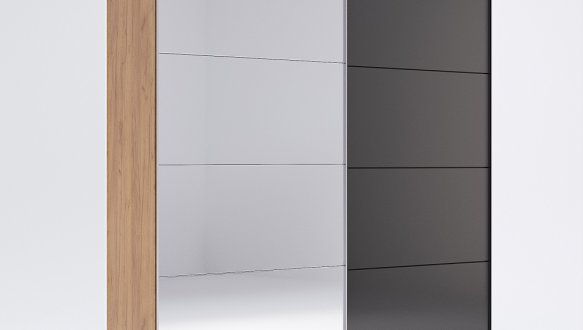 Шкаф-купе с зеркалом Миромарк Луна 2 дверный дуб крафт 200 см