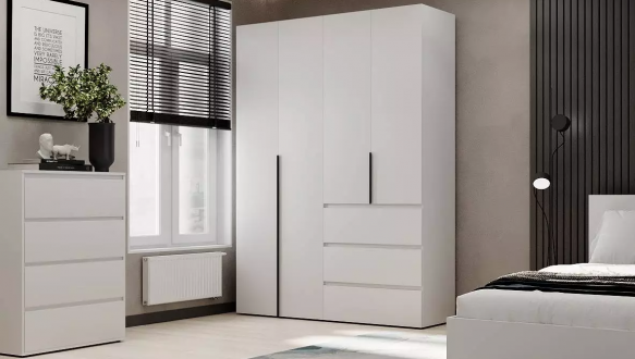 Шкаф распашной комбинированный четырёхдверный Art In Head №5 Light, ширина 160 см