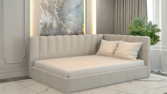 Ліжко м'яке двоспальне Лев Скандинавія 3