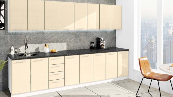 Кухонний комплект Фарбований високий глянець 3,2 м 4