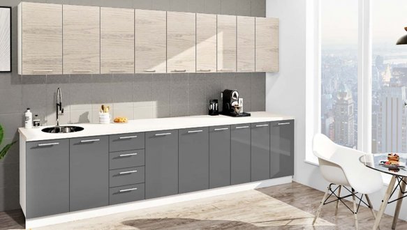 Кухонний комплект Фарбований високий глянець 3,3 м 5