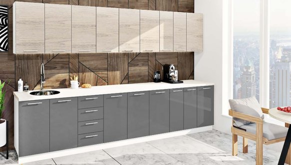 Кухонний комплект Фарбований високий глянець 3,4 м 5