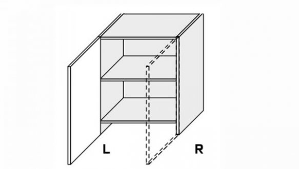 Фасад кухонний лівий витяжка телескоп 60ВВТ/690 1дв Глорі