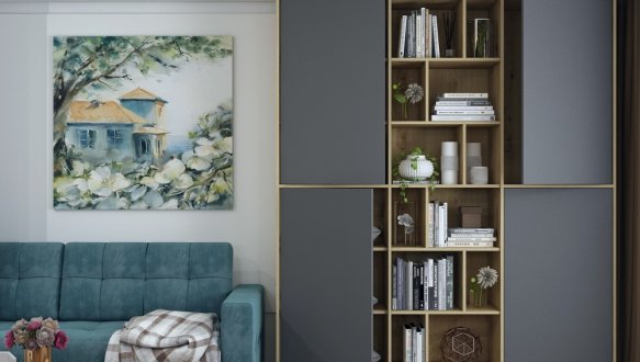 Шкаф Дорос Морган дуб сонома/графит 3 дверная 180 см 0