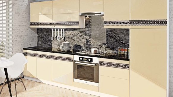 Модульная кухня Хай-тек цветная печать 16