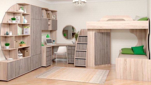 Ліжко-горище Квест-S (Модульна дитяча)