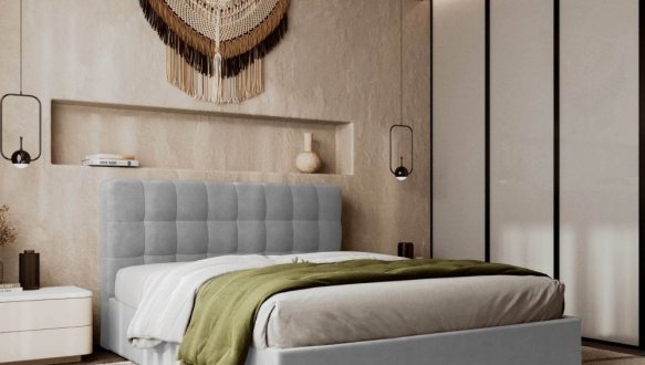 Кровать мягкая Виорина деко Tiramisu / Тирамису без подьемного механизма 12