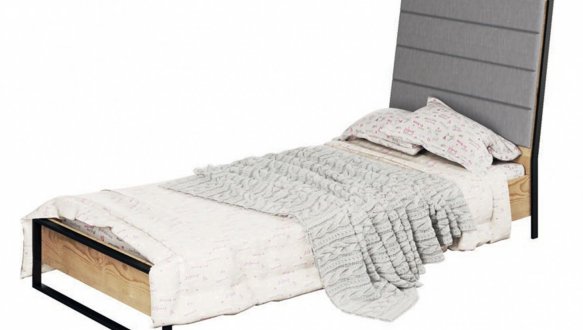 Кровать 1-сп с наклонным изголовьем Лофт 3