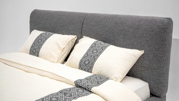 Ліжко м'яке двоспальне Шик Галичина Макар з підйомним механізмом та нішею для білизни 7