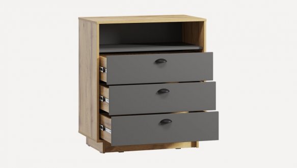 Комод Куба К001 Антрацит / Дуб аппалачі Морелі 0