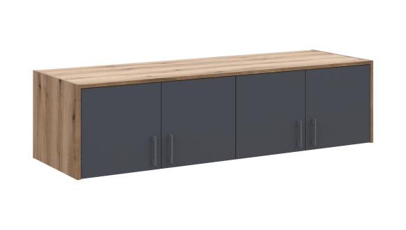 Антресоль Дорос Ронди графит 4-дверная 160 см