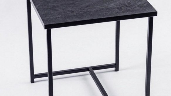 Столик Квадро М вугільний камінь 0