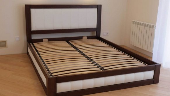 Кровать деревянная Дримка Амелия с подьемным механизмом и нишей для белья Бук 8