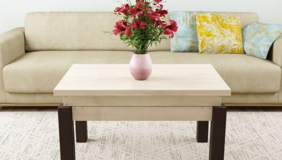 Стіл-трансформер B-Fly Дуб шамоні світлий/Венге 0