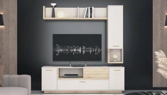 Модульная гостиная Норд Кашемир / Дуб сонома