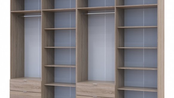 Шкаф для одежды Дорос Лукас дуб сонома 8 дверный 320 см 3