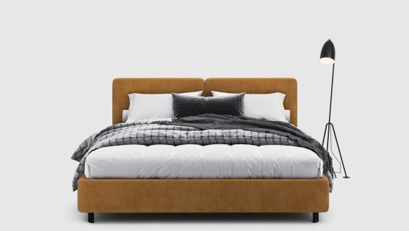 Ліжко двоспальне м'яке Woodsoft Elim / Елім з підйомним механізмом та нішею для білизни 4