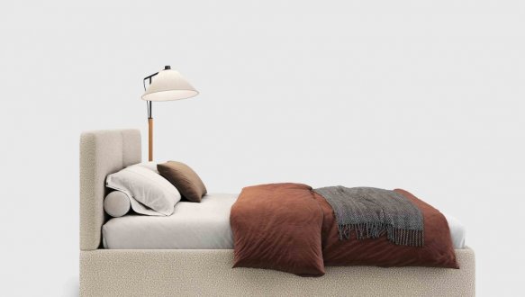 Ліжко двоспальне м'яке Woodsoft Elim II / Елім II з підйомним механізмом та нішею для білизни 2