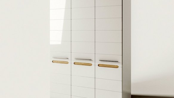 Шкаф 3Д Світ Меблів Бьянко 3 дверный белый глянец 150 см