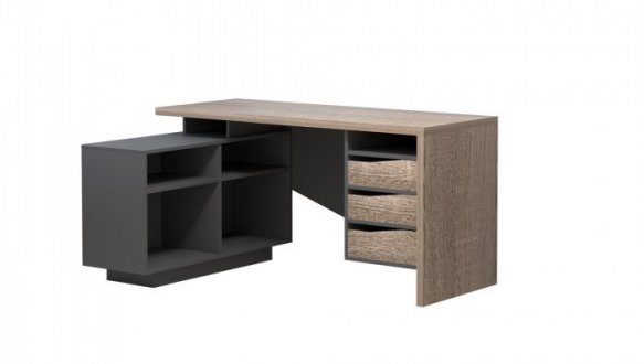 Комп'ютерний стіл Connect 3 Інтарсіо Правий/Лівий Дуб Сонома Трюфель/Антрацит 159 см 5