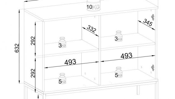 Комод Сенто / Sento K104 с подсветкой чёрный/дуб вотан Perfect Home ширина 103 см. 3