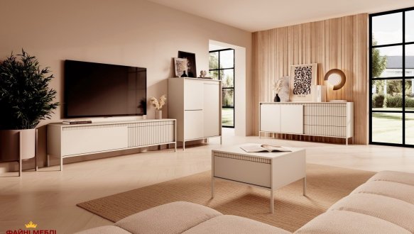 Тумба под ТВ Senso/Сенсо RTV187 Бежевый Perfect Home Ширина 187 см 5