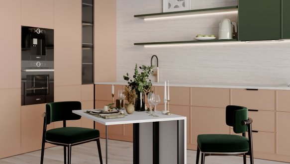 Стол-трансформер Voody Белый бриллиант/Чёрные ноги