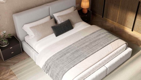 Кровать мягкая Виорина деко Insta / Инста с подъемным механизмом и нишей для белья 10